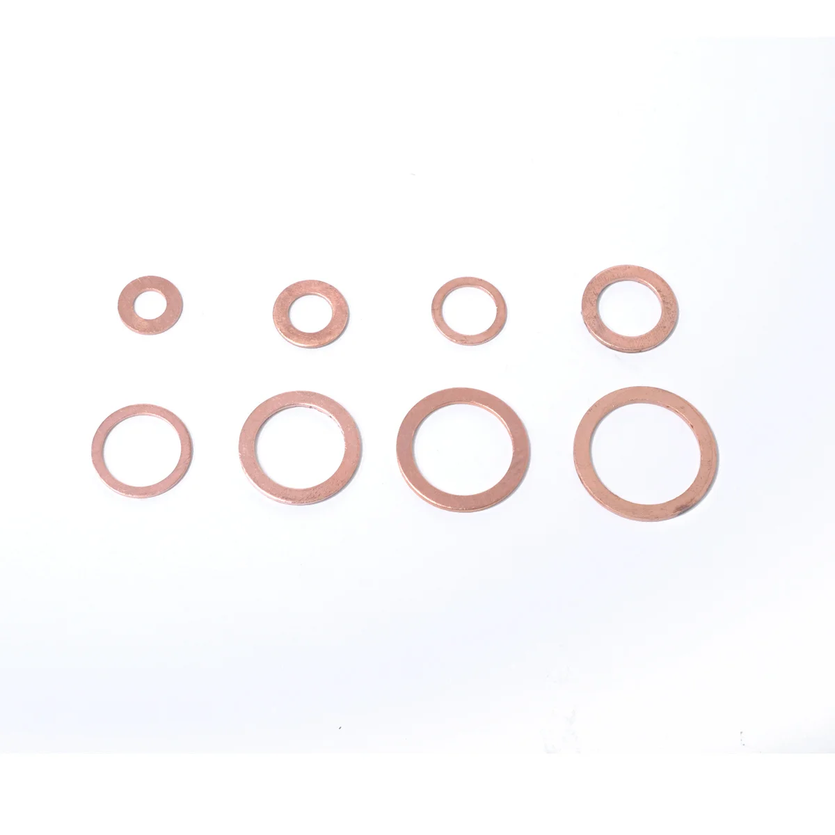 

120pcs Copper Set 8 Sizes Flat Seal For Sump Plug Fuel Hydraulic Engine Machinery Marine Generator Heat Resistant Metalcopper
