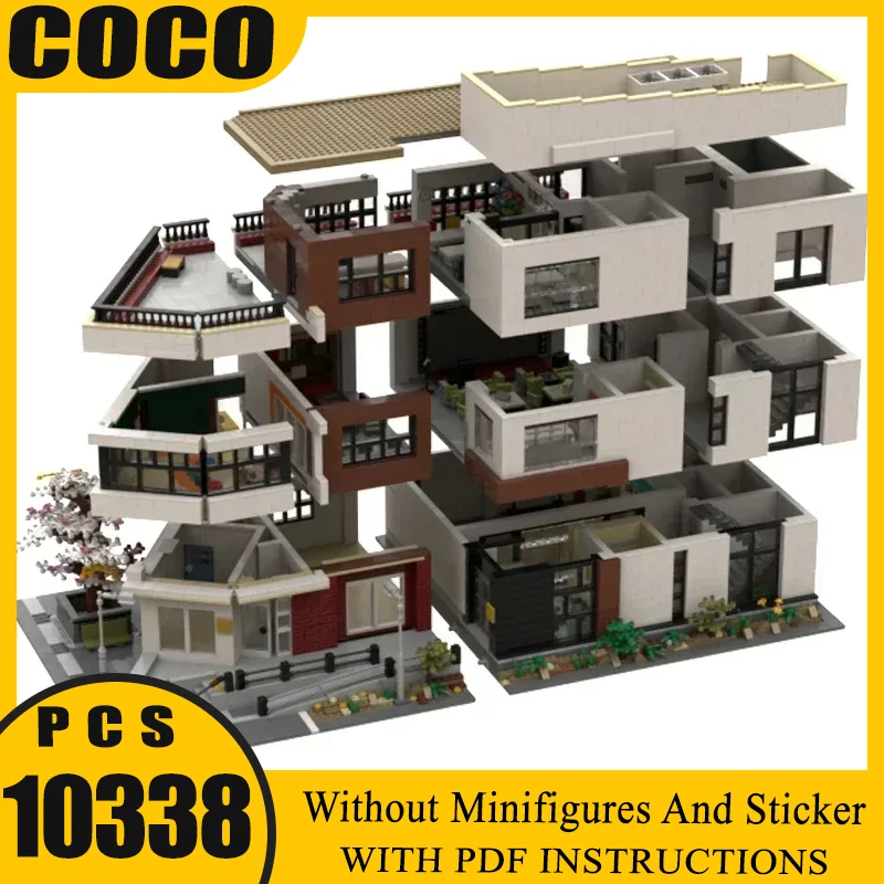 

Cultural Center City Street View Model Moc Building Bricks Gifts Christmas Technology Modular Blocks Toys DIY Sets Assembly