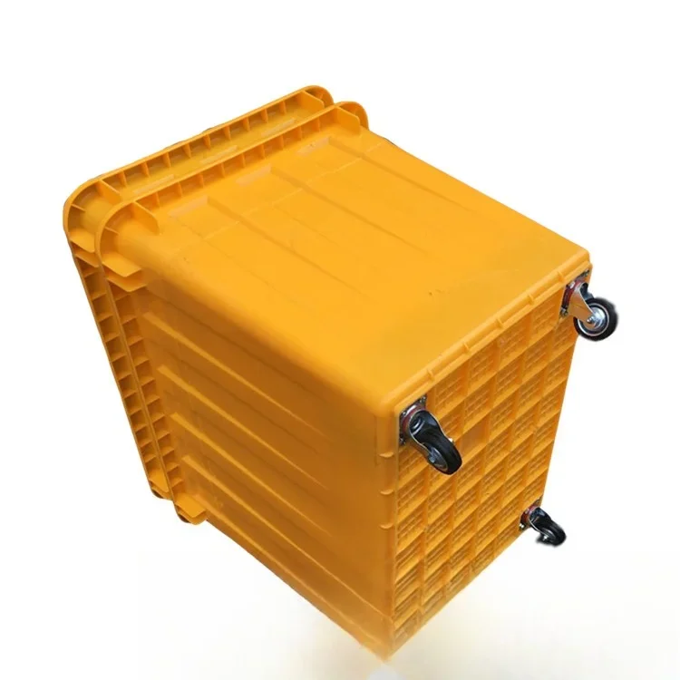 

Thickened large box with pulley transportation turnover box, wheel rubber basket
