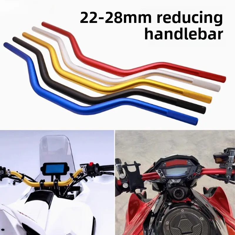 Moto 7/8 "22mm guidon guidon en alliage d'aluminium guidon pour motocrossPit vélo petit Apollo 49cc 50cc ATV Scooter