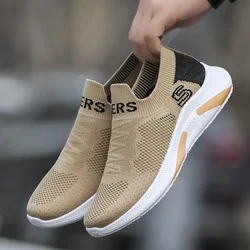 Men Sneakers Mesh Casual Shoes Slip on Fashion Loafers Mens Shoes Lightweight Vulcanize Shoes Walking Sneakers Zapatillas Hombre