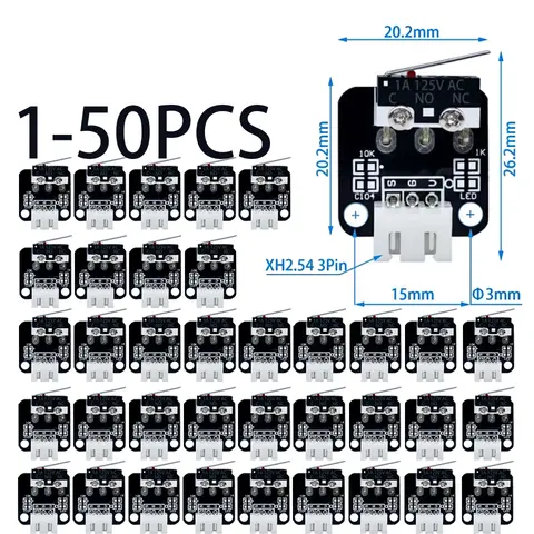1-50PCS Motherboard accessories CR-10 3D printer mechanical limit switch Endstop horizontal touch stroke reset