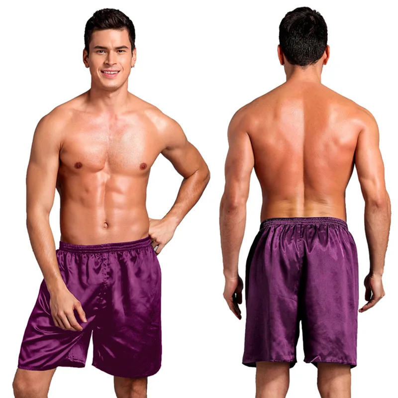 Heren zomer losse homewear slaapshorts heren plus maat 5xl satijn cool dun slaapbroekje ondergoed mannelijke nachtkleding korte broek