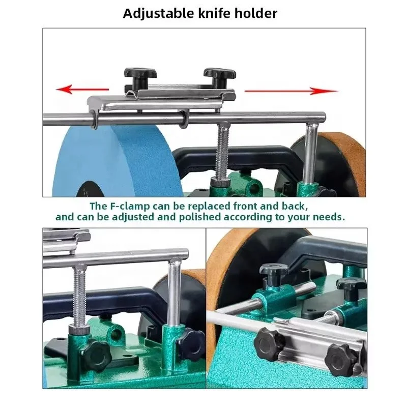 H8101 Water-cooled Low-speed Knife Grinder With F-type Clamp For Angle Adjustment