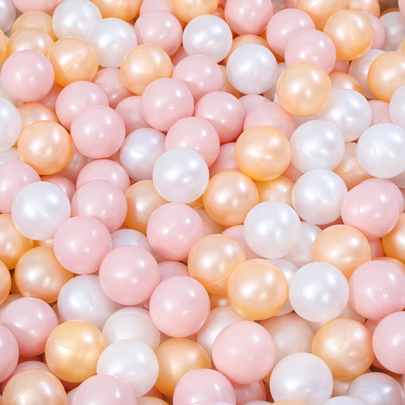 BPA Free Non-Toxic Thicken Soft 2.16 Inches 100pcs Plastic Ball Pit Balls Multicolor Matching with Bag Toy Balls for Kid