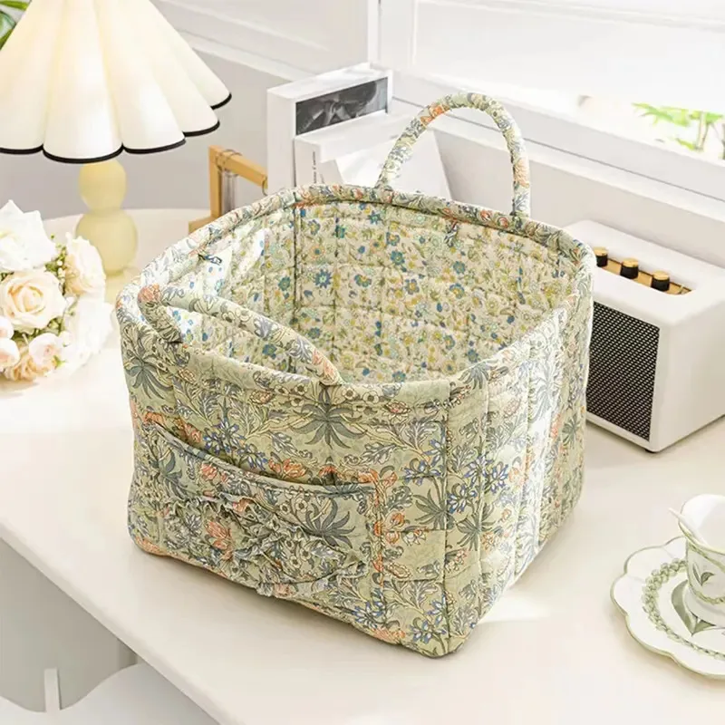 

TOPLIVING Boho Fabric Storage Basket Large Capacity Closet Organizer Bin with Handle for Clothes and Sundries