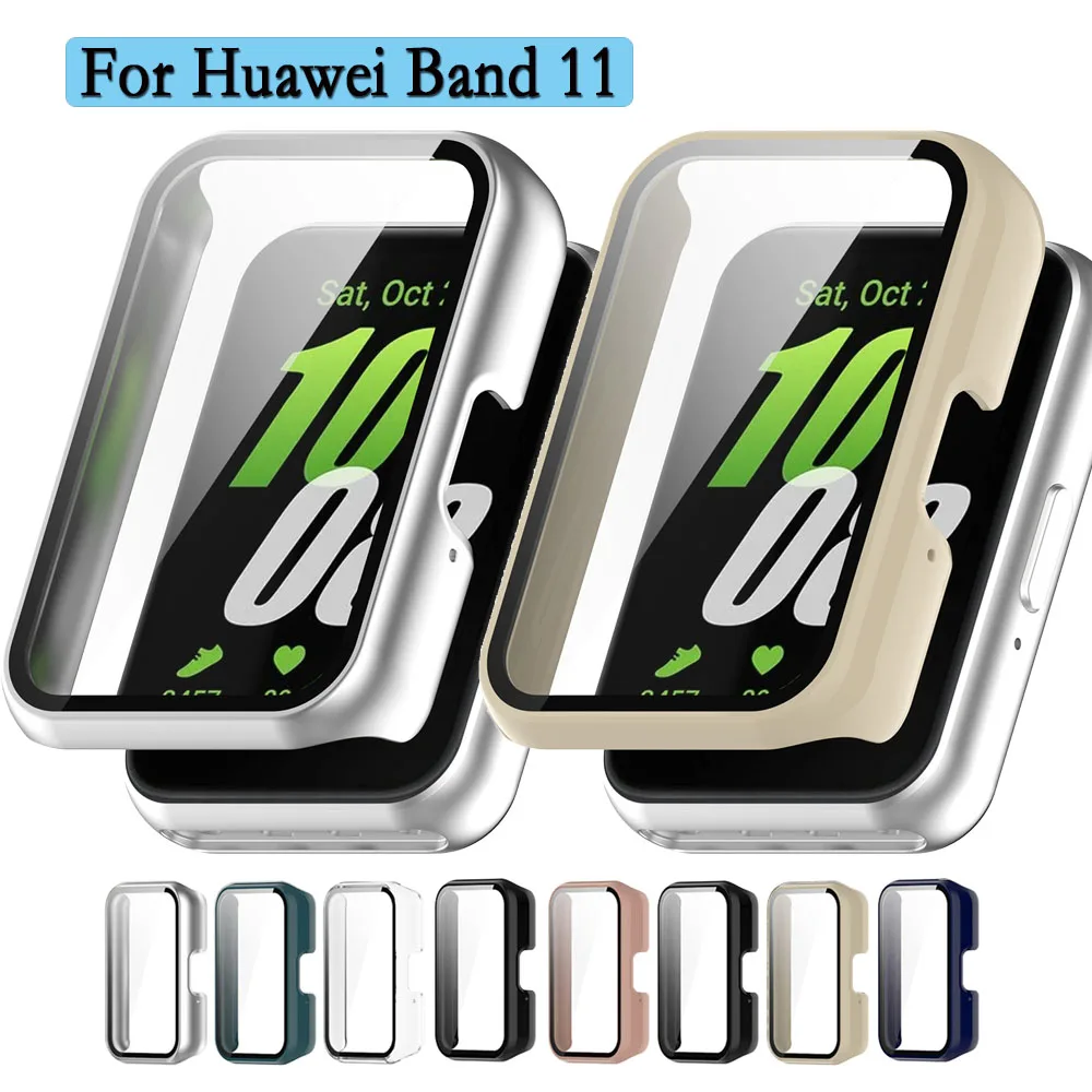 

Чехол для Huawei Band 11, полноразмерный бампер, жесткий чехол из поликарбоната с защитной пленкой из закаленного стекла, 2 в 1, для Huawei Band 11