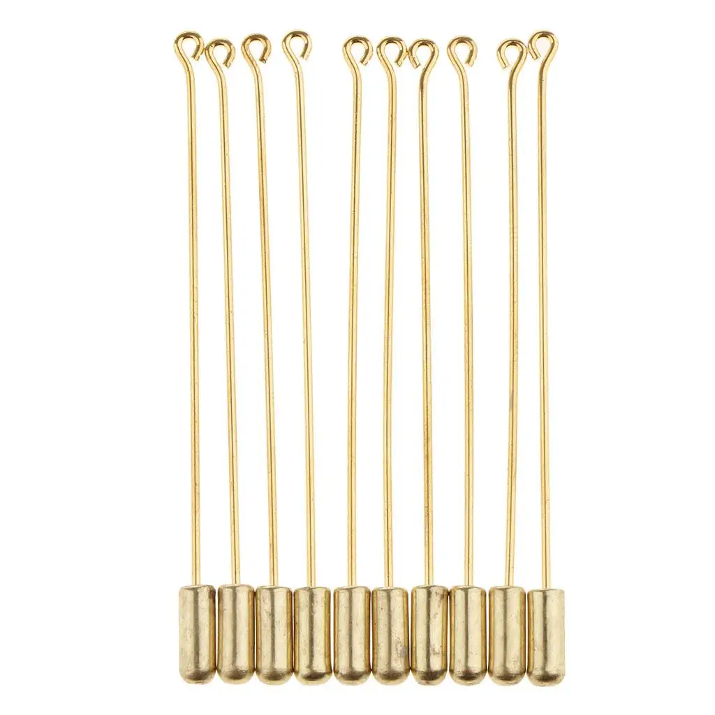 10 Piece 7.1cm Long Needle Plug Lapel Stick Hat Scarf Brooch Boutonniere Pin DIY Brooch Pin Pad accessories for jewelry making