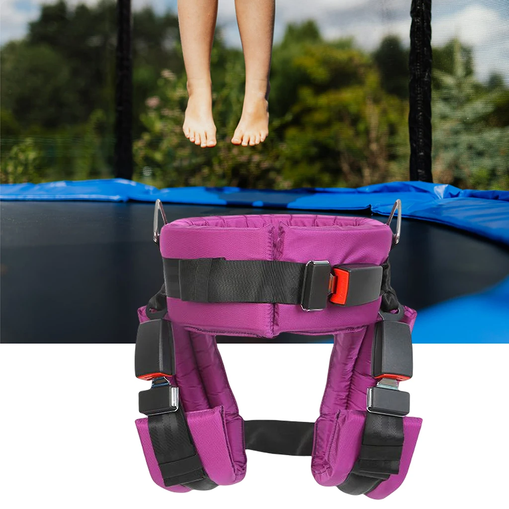 Nylon Bungee Trampoline Harness Equipment with Buckle Protected Safety Outdoor Belt for Jumping Amusement Park Kids Children