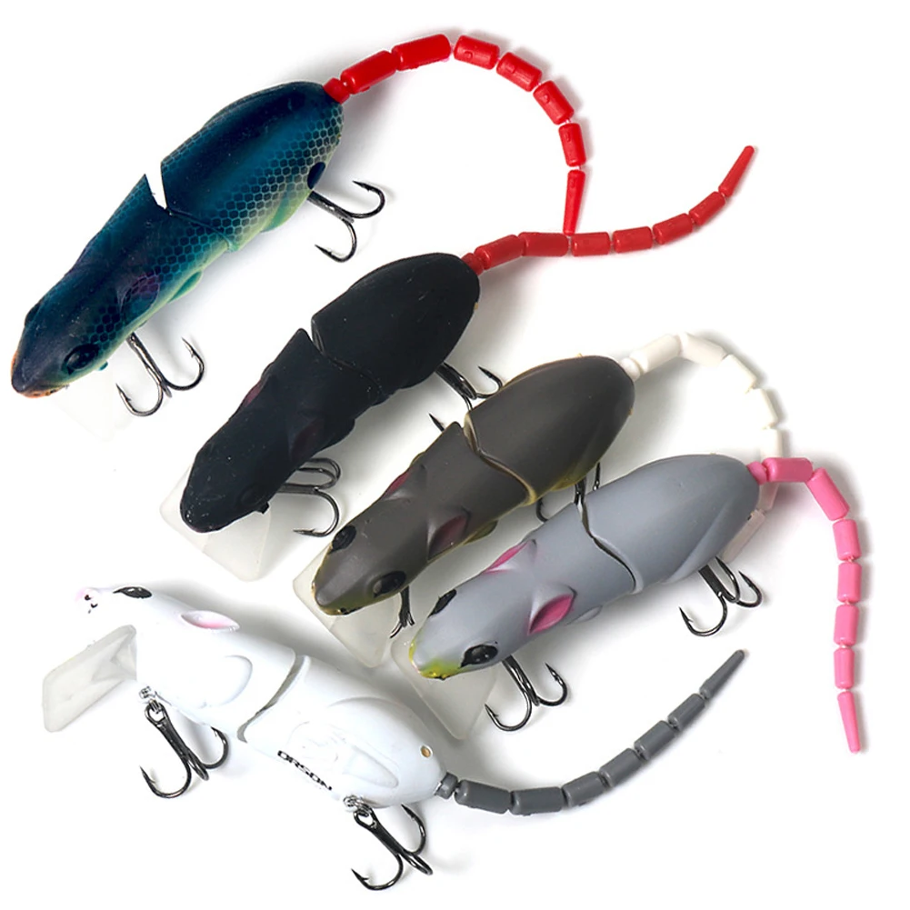 

Mouse Rat Fishing Lure 5Pcs Artificial Mouse Baits With Dual Hooks Tackle Accessory For Saltwater Freshwater