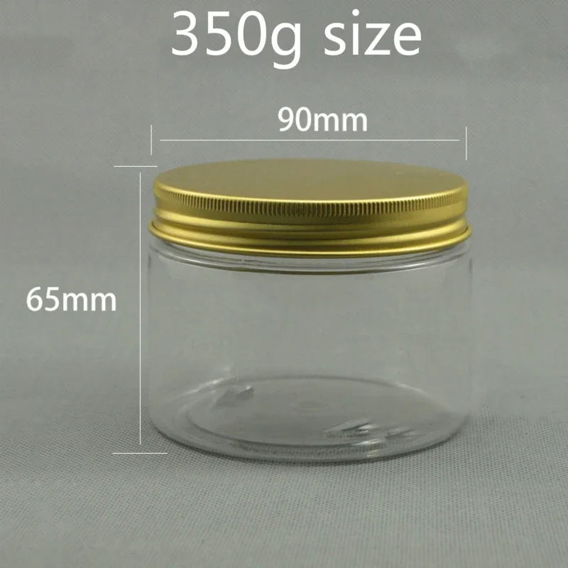 Frasco de plástico vazio de lata, 150g 200g 250g 300g 400g 500g, creme cosmético, loção, doces, chá, açúcar, recipiente recarregável