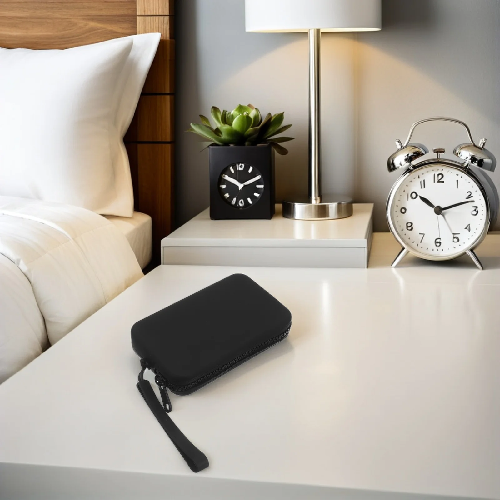 

Silicone Makeup Bag Black Mini Waterproof Travel Pouch for Cosmetics Lipstick Brushes Toiletries Small Portable Organizer Case