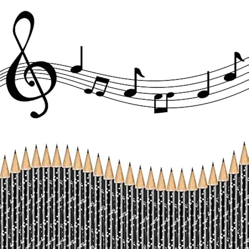 

A13E-Music Themed Pencils Music Note Pencil For Students Kids Classroom Music Party Favors