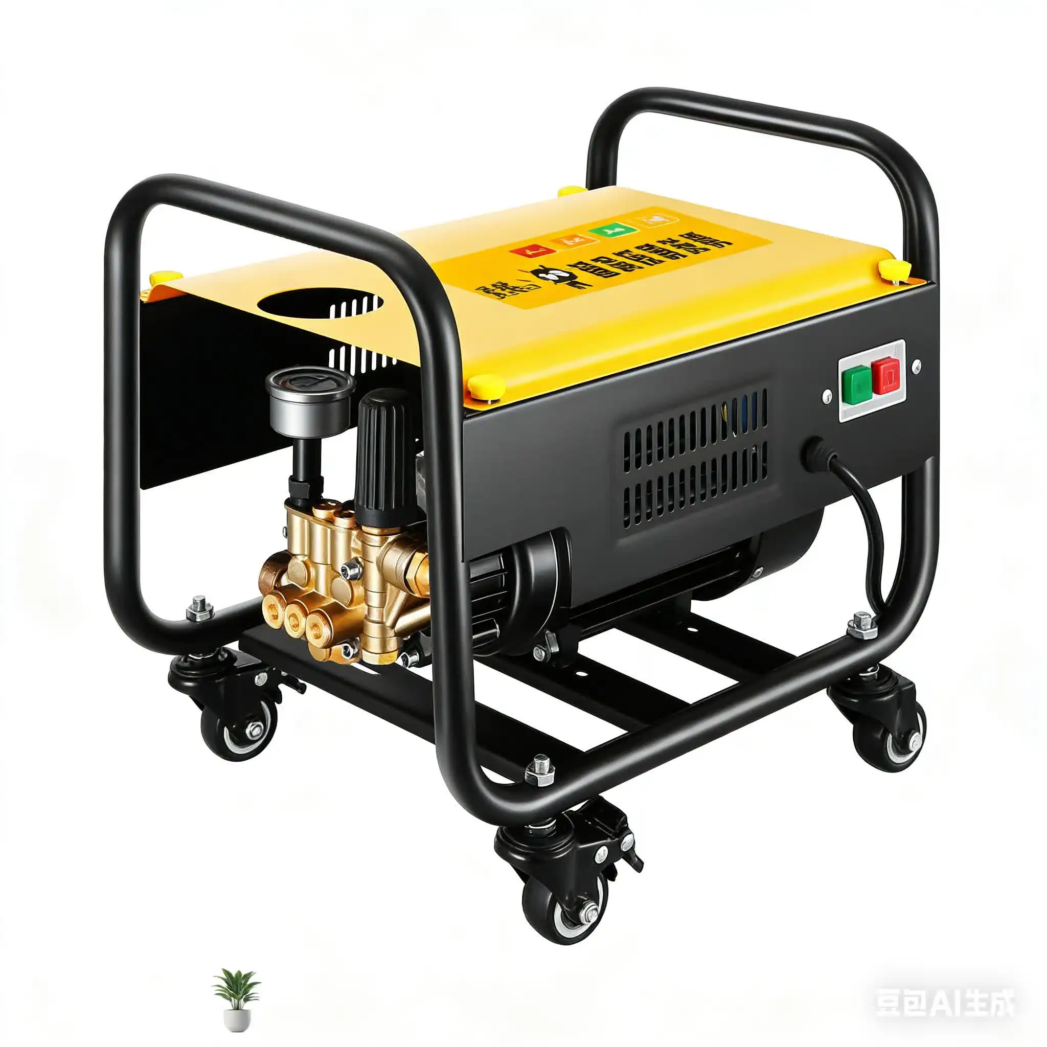 

High Pressure Car Washer 2000-3000w Industrial Metal Triplex Pump Adjustable Cold Water Cleaning