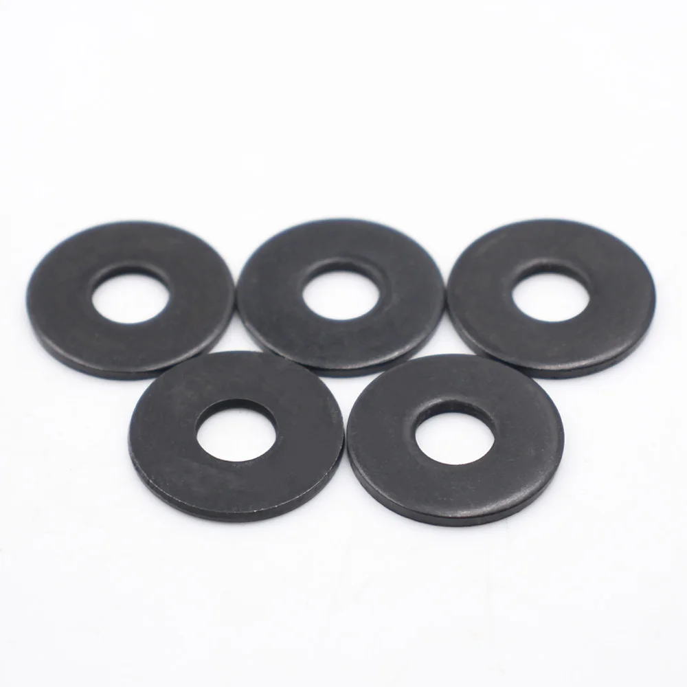 Black 304 Stainless Steel Round Flat Washers Metal Screw Gasket Fasteners M2 M2.5 M3 M4 M5 M6 M8 M10 M12 M14 M16 M18 M20 M22-M30