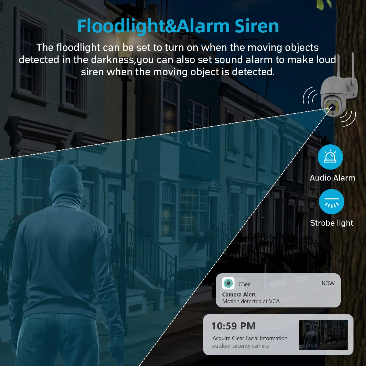 ICSee Wifi IP Camera 8MP 4K CCTV Surveillance Cameras 5X Zoom Outdoor 5MP Wireless PTZ Camera Auto Tracking AI Human Detect