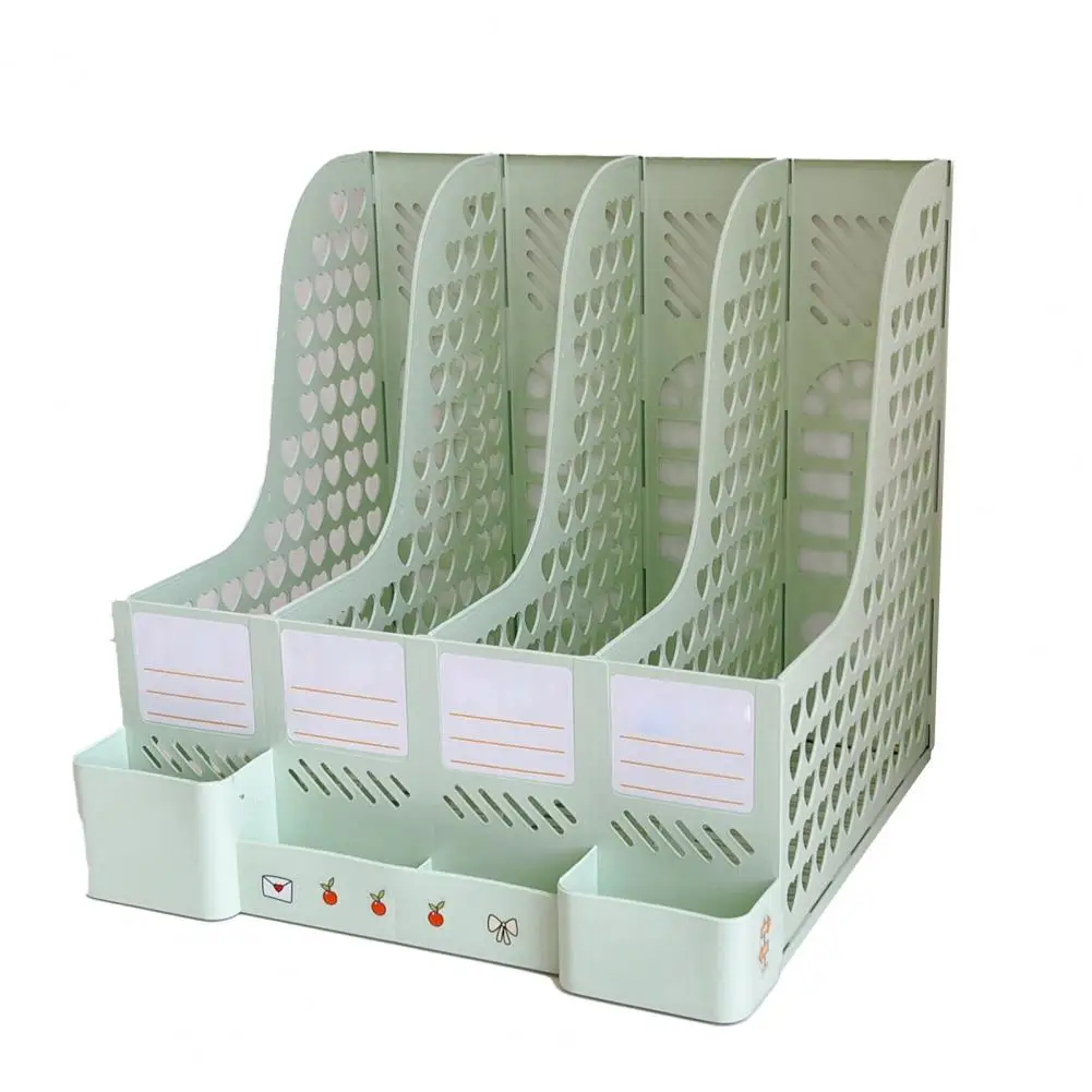 Practical  Great Compartmentalized File Storage Rack Sturdy File Box Ornamental   for School