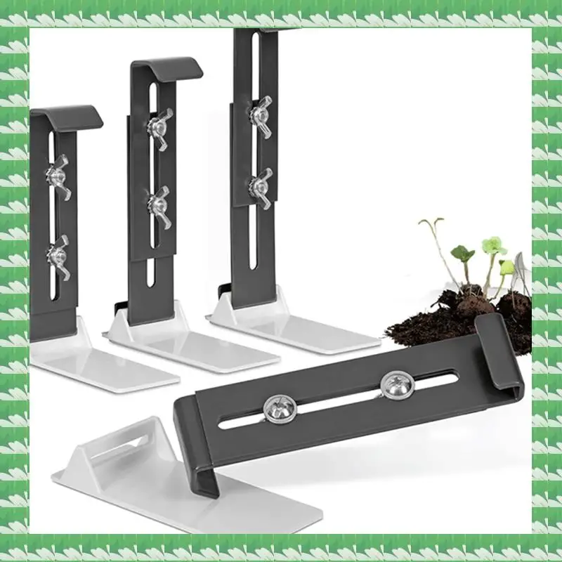 ONCE Sturdy Window Box Holder Without Drilling-Set Of 4 Invisible Window Sill Flower Box Mounting Bracket, Height Adjustable