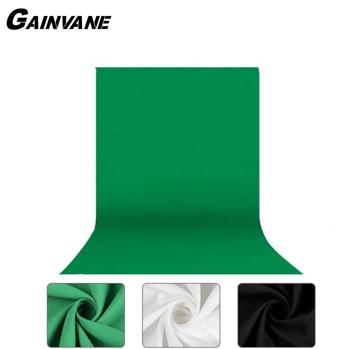 GAINVANE Photography Backdrops White/Black Muslin Cotton Green Screen Chromakey Photo Background Cloth For Photo Shoot Props