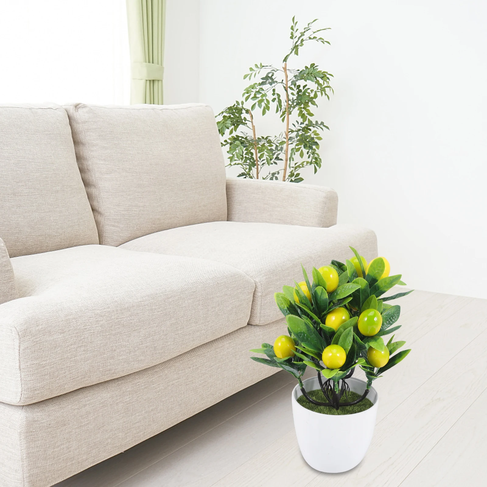 

Simulated Fruit Potted Plants Artificial Lemon Tree Home Bonsai Lifelike Decoration Kitchen Ornament Fake Plant Plastic Foam