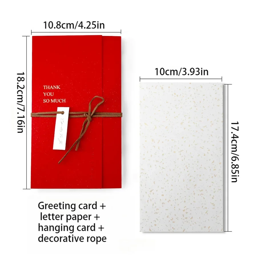 مجموعة واحدة من بطاقات المعايدة المغلف باللون الأسود والأحمر والأزرق + ورق رسائل للحفلات وبطاقة شكر ودعوات بطاقة أطيب التمنيات وبطاقة عيد الميلاد #6