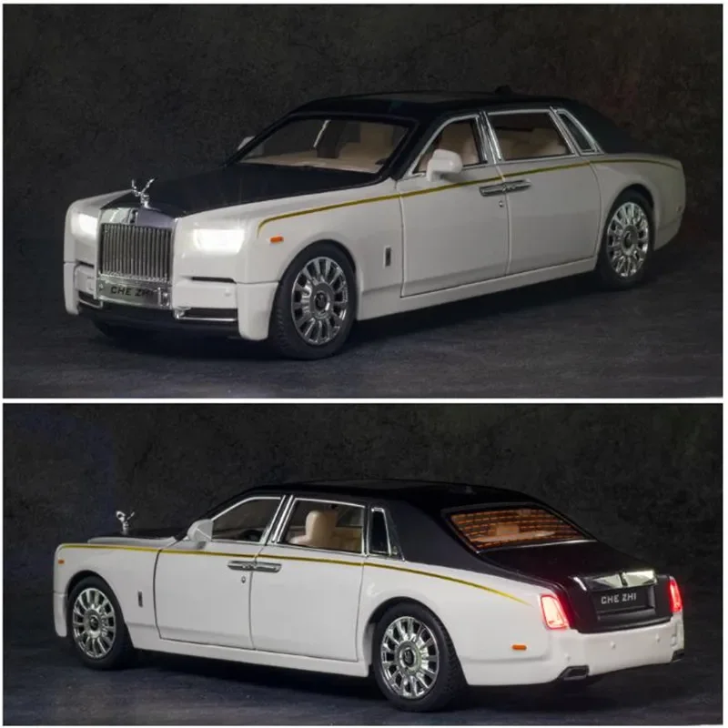 1:24 In Lega DieCast Rolls-Royce Phantom Modello Giocattolo Auto Simulazione Tirare Indietro Collezione Giocattoli Veicolo Per Il Regalo Ornamenti Alla Moda