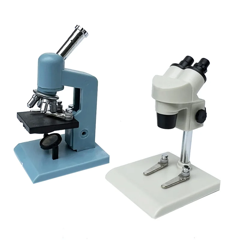 Equipo de laboratorio en miniatura para microscopio, estante de tubo, accesorios de juguete, decoración, blanco, 1 Juego