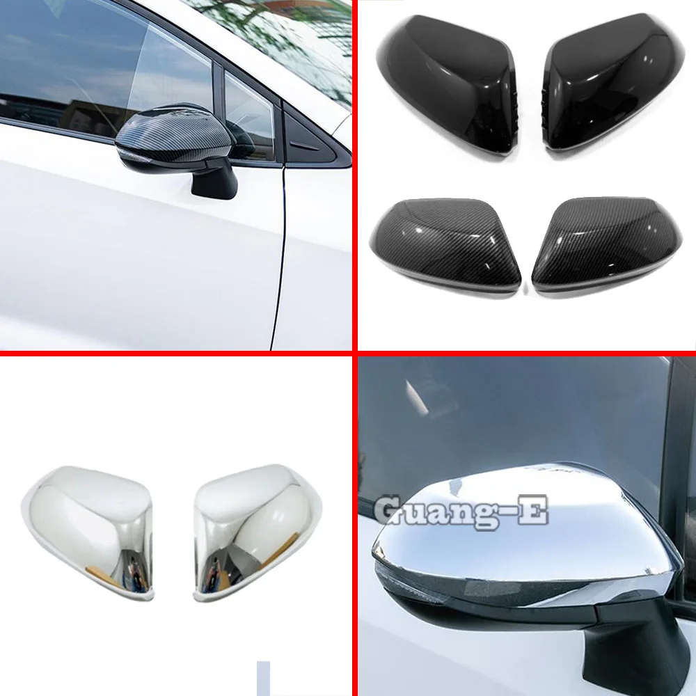 

Car Decoration Back Rear View Eyebrow Side Door Mirror Cover Stick Trim Frame 2PCs For Toyota Corolla Altis 2019 2020 2021 2022