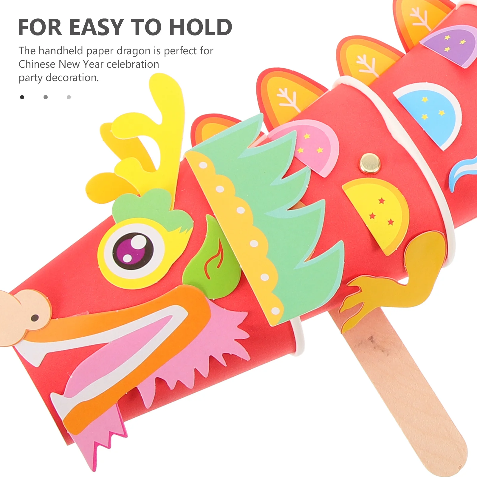 

Decorations Dragon Paper Cup Toys Craft Kit Puppet Chinese New Year Crafts Child