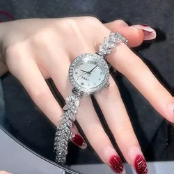 Women Watch Mermaid Chain Light Luxury Diamond Free Adjustment Bracelet Gold Beimu Ladies Fashion Quartz Watches Gift
