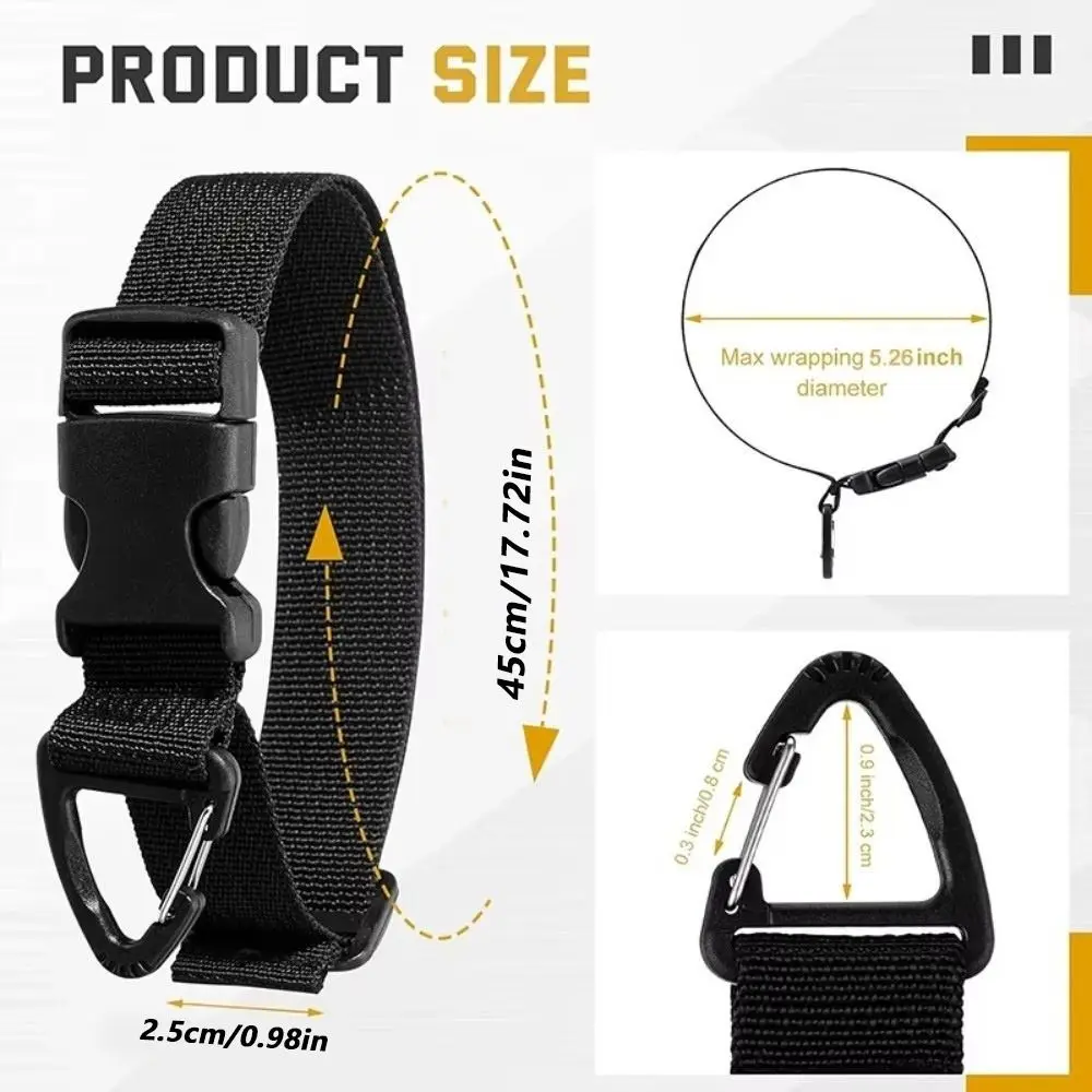 45cm Extension Cord Organizer Heavy-Duty 3-Axis Buckle Cord Holder Adjustable Nylon Wire Manager Garage Organization