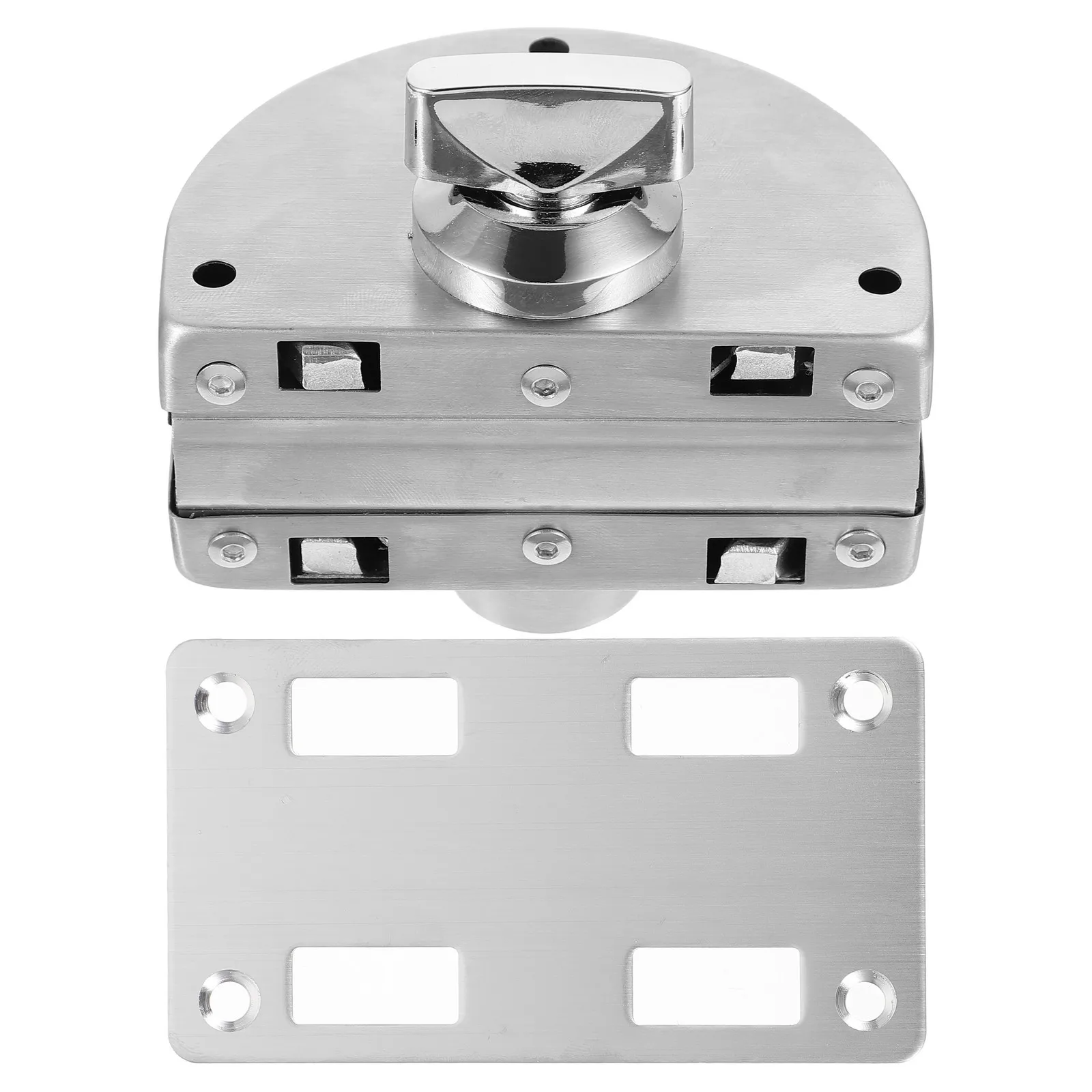 Stainless Steel Glass Door Hasp Lock Heavy Duty Corrosion Resistant for Frameless Tempered Glass Doors