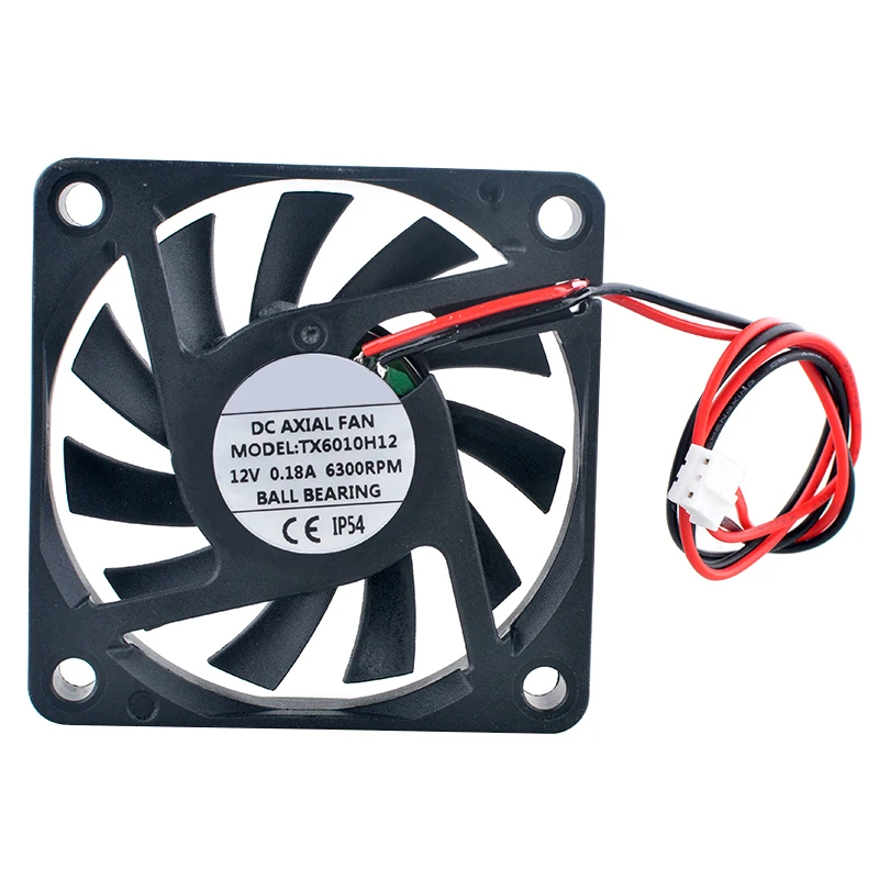 TX6010H12 6cm High-Speed Cooling Fan Ball Bearing DC12V 0.18A Computer Chassis Cooling Fan Power Supply Hardware 60x10mm