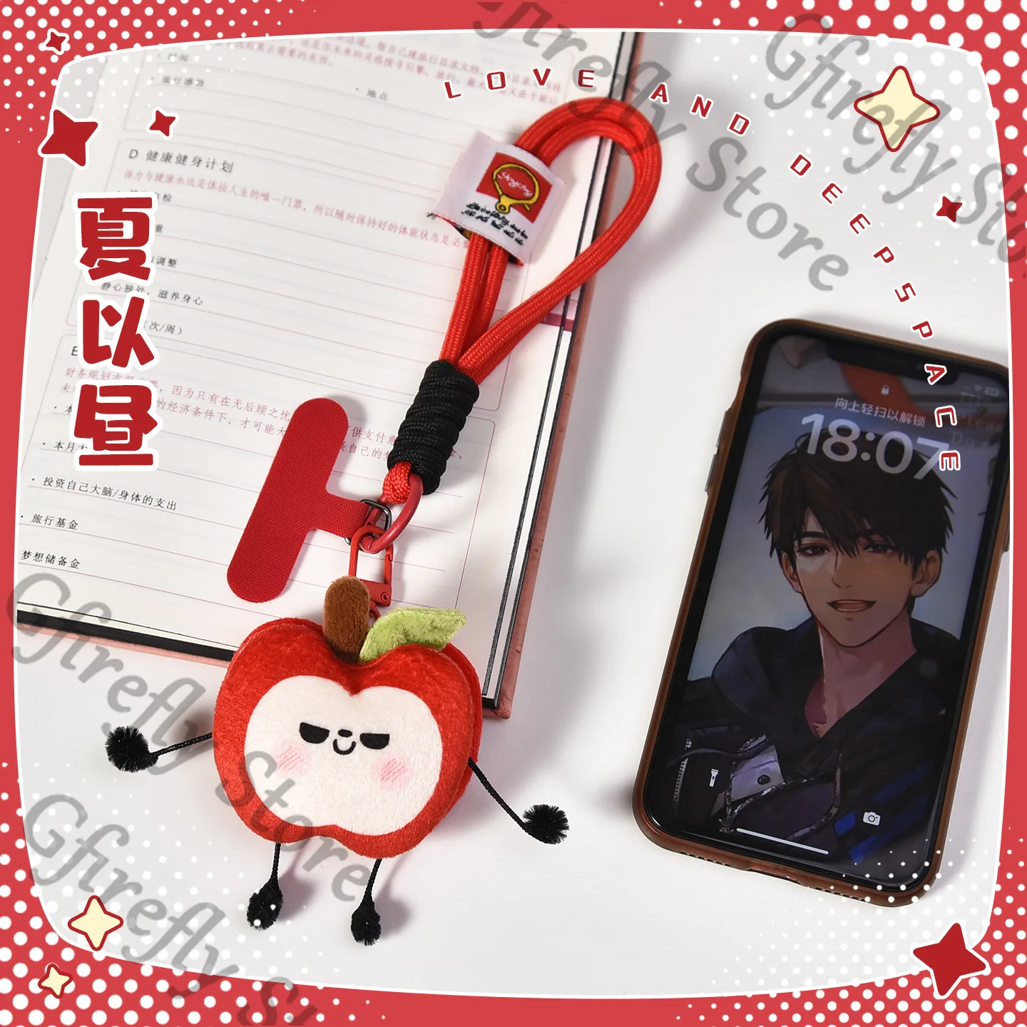 الحب والمساحة العميقة Caleb سلسلة الهاتف تأثيري Moppet دمية صغيرة قلادة المدرسية أكياس سحر حقيبة للحمل الحلي المفاتيح