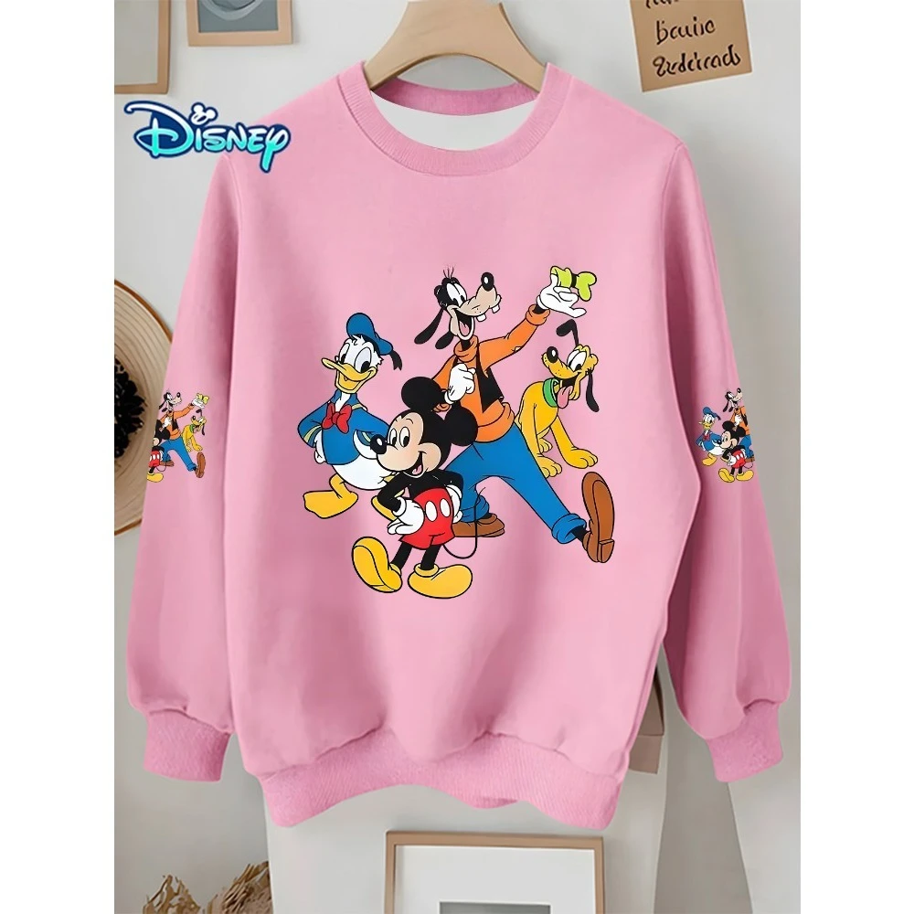 Disney Mickey Family Fun to unisexowa bluza sportowa na jesień i zimę wykonana z bawełny.