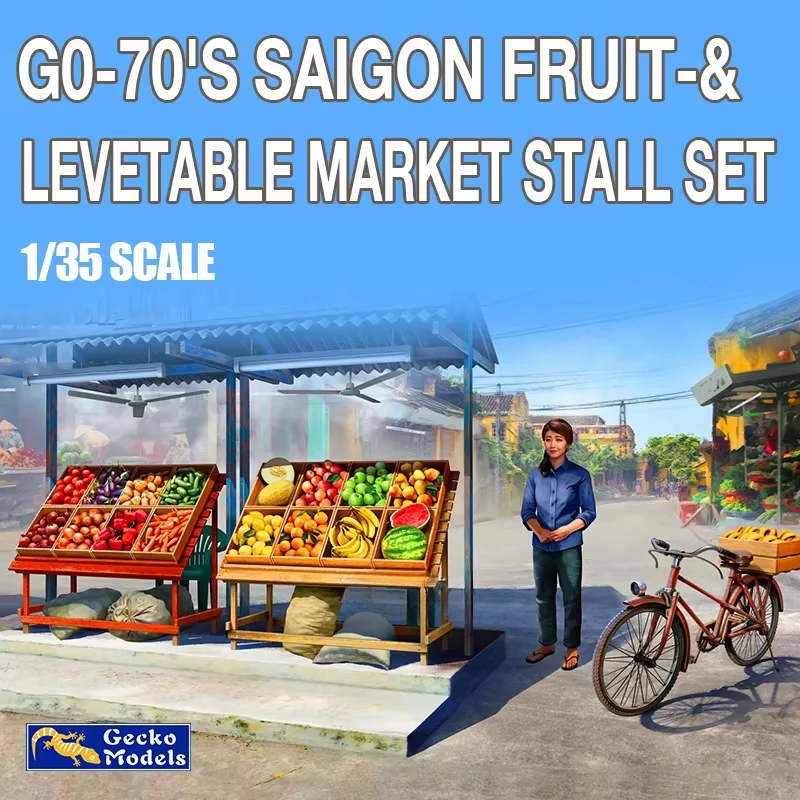 

Модель геккона, пластиковая сборка, комплект модели 35GM0122, набор киосков Saigon Fruit & Vegetable Market 60'-70's 1/35