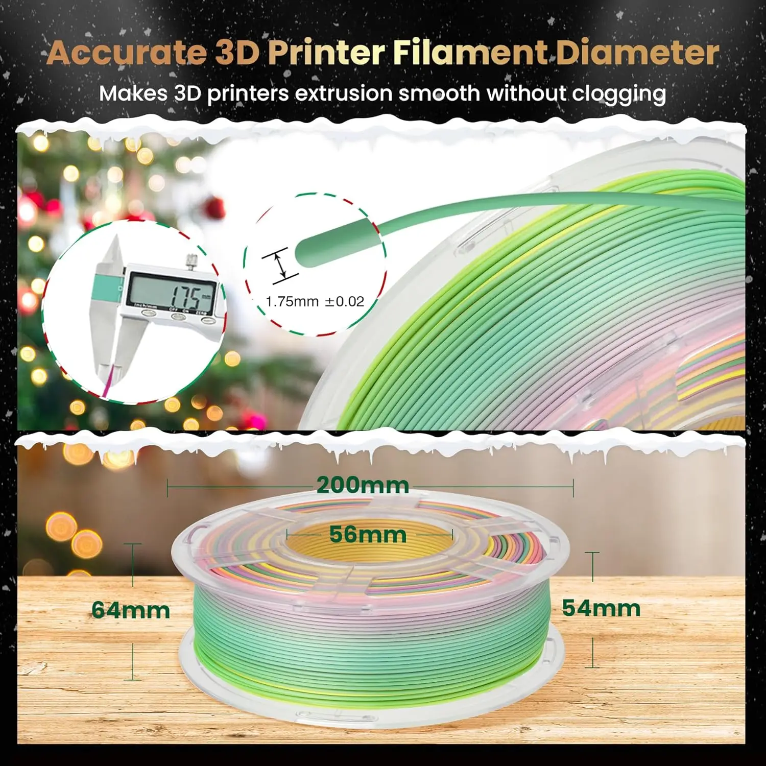 Imagem -03 - Filamento de Impressora com Impressora 3d e Caneta 100 sem Bolha Pla Plus de Seda Cores Gêmeas Seda Tpu e Trl-color 175 mm Rolos Jayo3d