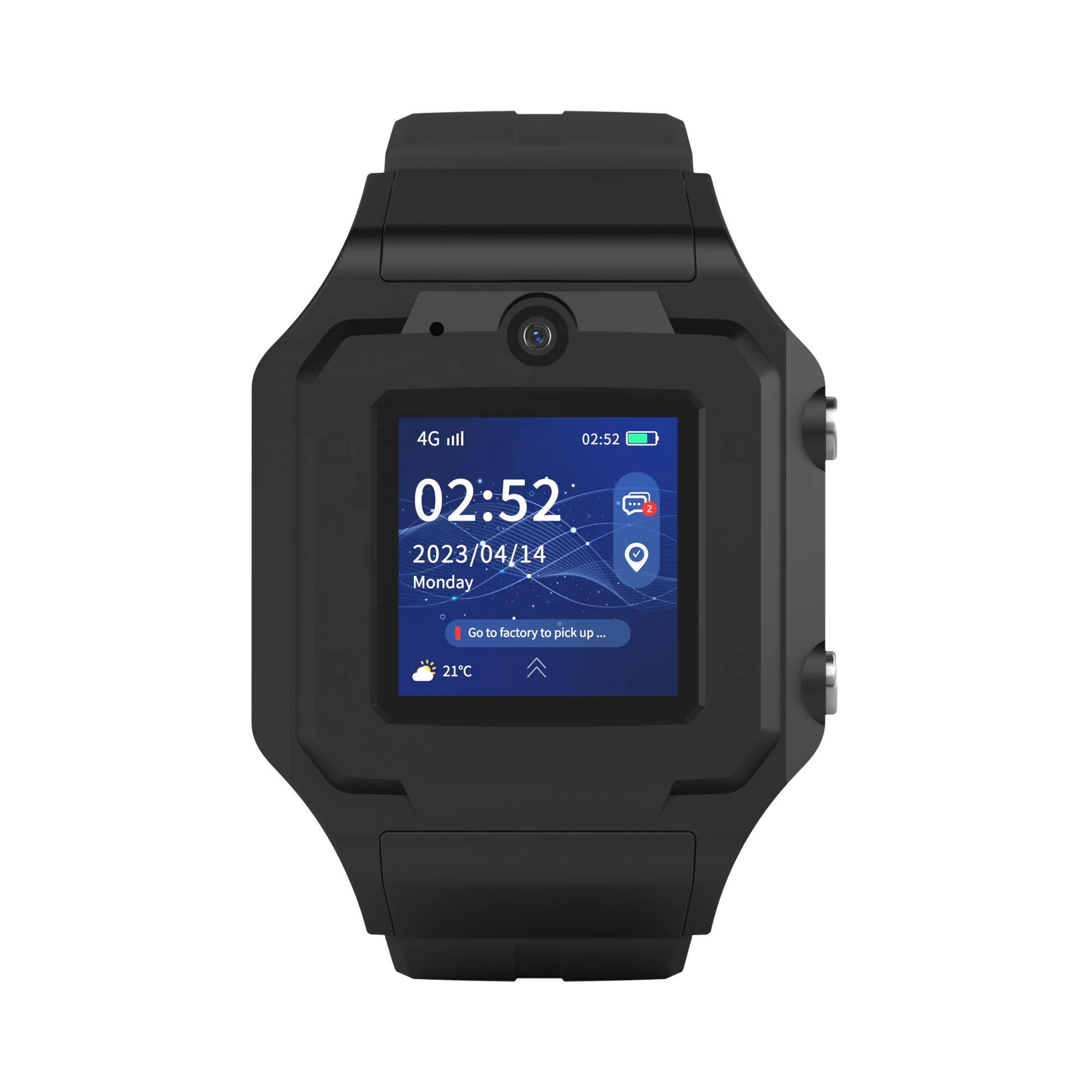 

Intelligent PT880 Construction Site Watch Tracker Dual Satellite Positioning 1400mAh Battery BLE4.2 for Android OS for