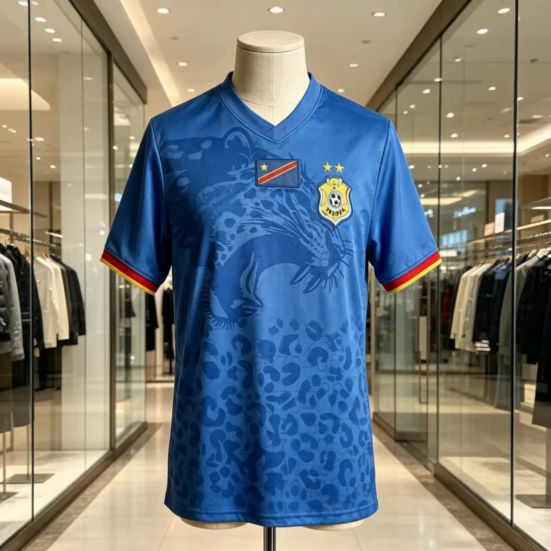 Congo National Team Away Jersey,Breathable Quick Drying Thai Version Sports Football Jersey on Field Training Family Matching 26
