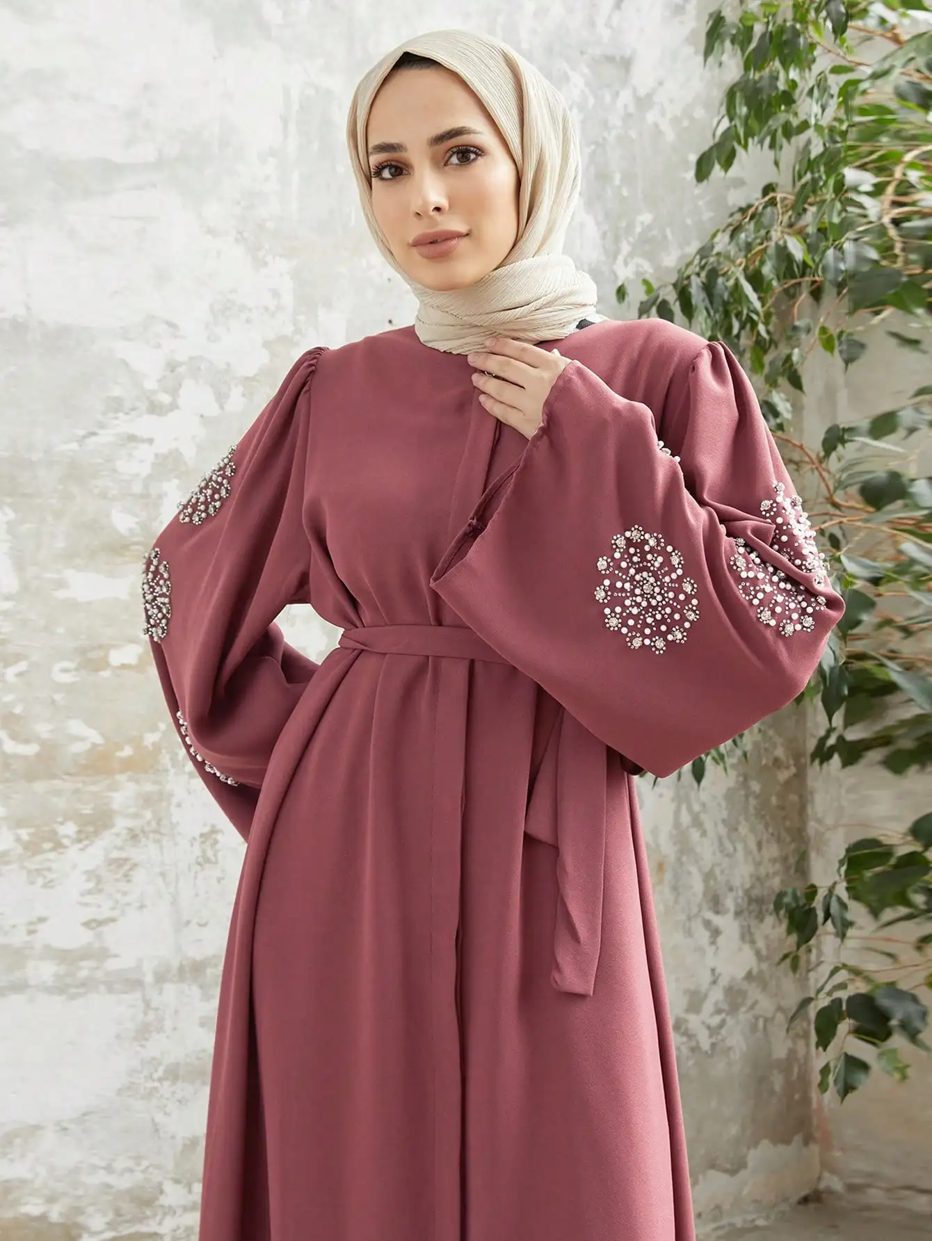 Fashion Women\'s Eid Muslim Women\'s Dresses Pleated Dresses Saudi Arabia Dubai Abaya Turkish Dresses Robe Dresses