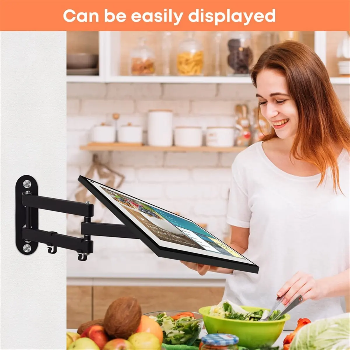 [CLOS] Mount for Echo Show 15, Adjustable Show 15 Wall Mount Bracket, Swivel Horizontal or Vertical, Extension Wall Mount Stand view 5