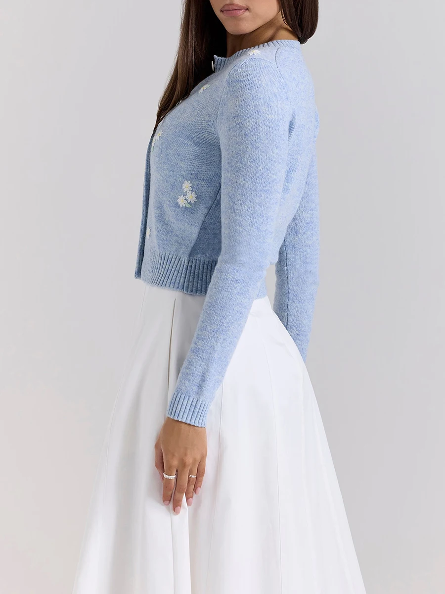 TWOTWINSTYLE المرقعة يزين سترة قصيرة للنساء س الرقبة طويلة الأكمام التخسيس تقسم أزرار سترة الإناث الخريف جديد #3