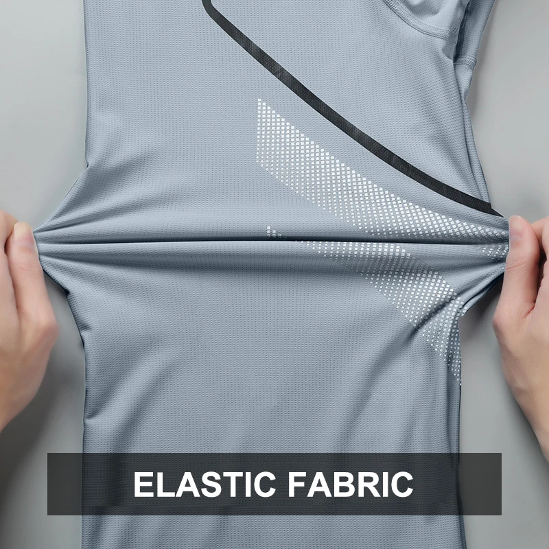 CHRLCK Men's Quick Drying Running Sets Breathable Hiking Fishing T-Shirt Short Soft Elasticity Gym Fitness Suits Outdoor Sports image 2