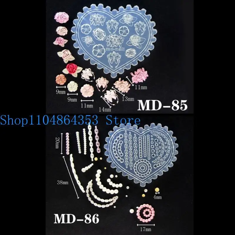 652F Chain Pearl Flower Art Mold Silicone Combination Mold Art Making Tool