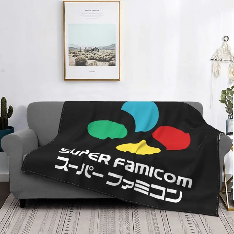 Snes Inspired Super Famicom Japanese Blanket Soft Bedroom High-Grade Bedding Travel Home Decotation