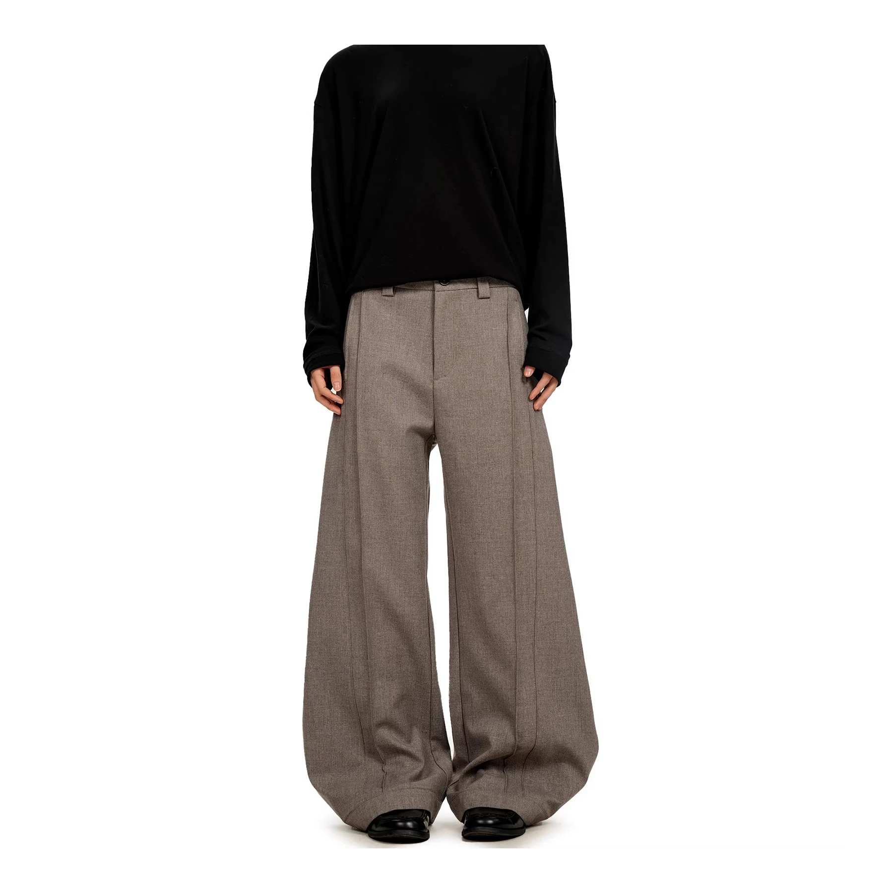 

Мужские широкие брюки-палаццо с плиссировкой, свободные, изогнутые, с карманами, в стиле стритвир, для бизнеса и отдыха