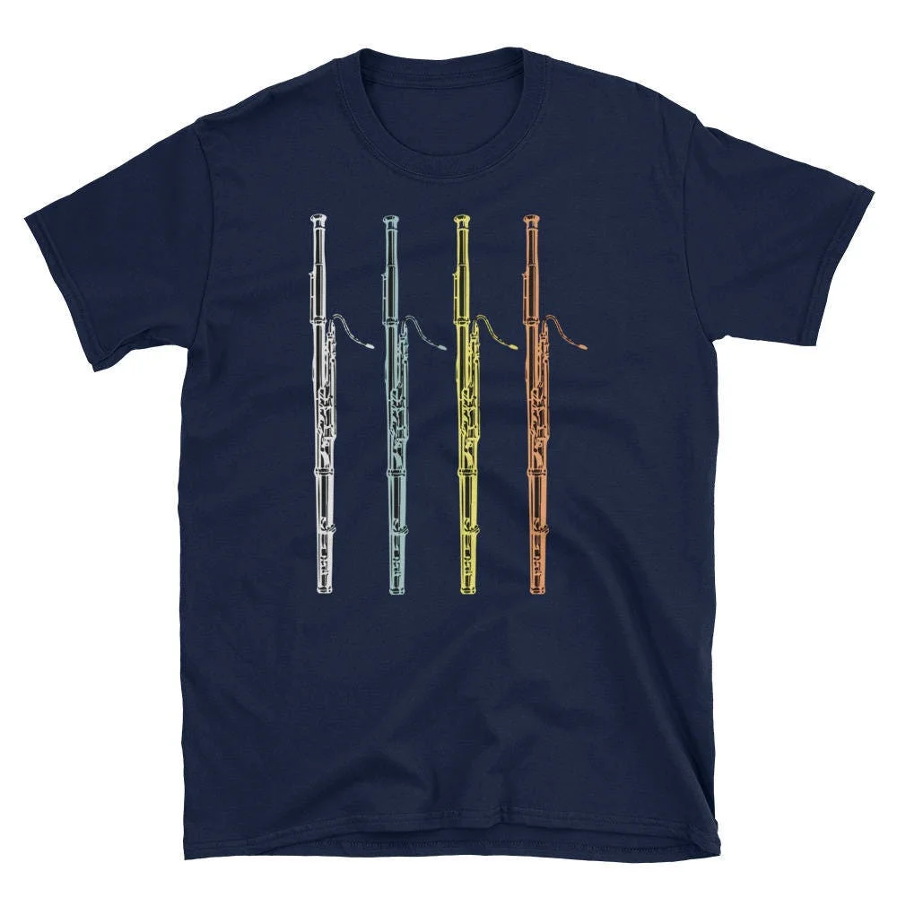 Vintage Retro 70s Bassoon T Shirt For Bassoonist