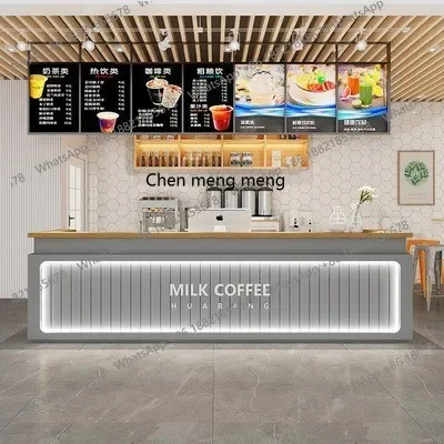 A139 Eenvoudige melktheewinkel bar café dessertwinkel kassa schoonheidssalon receptie bedrijf receptie
