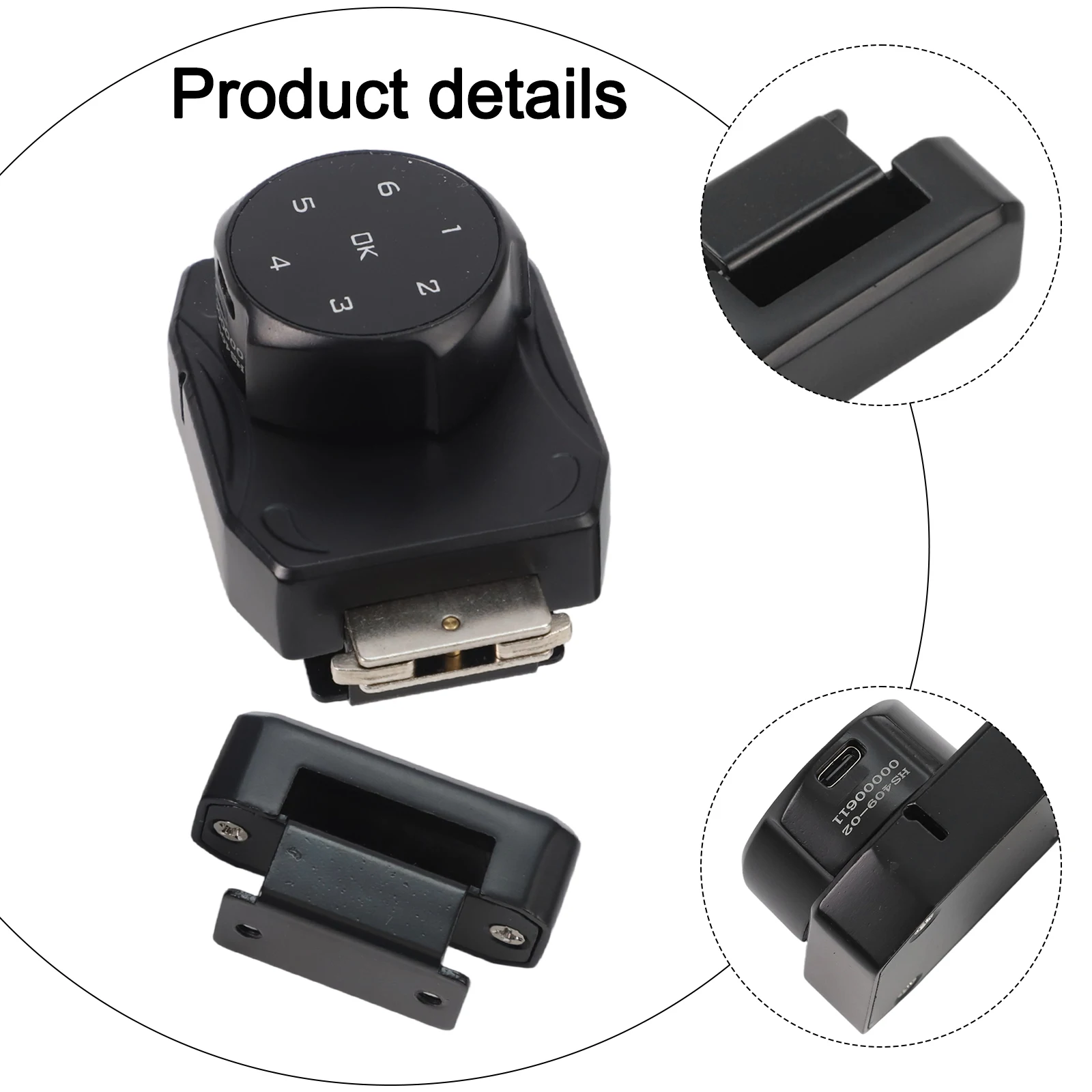 

Electric Lock for Push Pull Glass Cabinets Touch Control Password System with Low Voltage Alarm and Automatic Code Storage