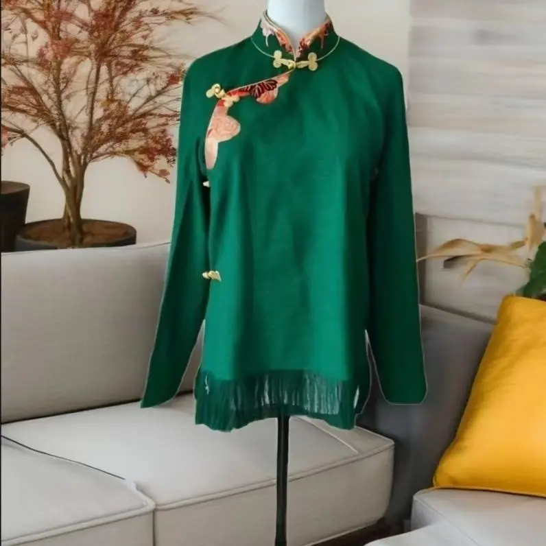 新しいチベットの女性用タッセルトップスとシャツ、多用途でファッショナブルな気質